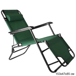 Кресло-шезлонг 153х60х78 зеленый / VT-530 / уп 4