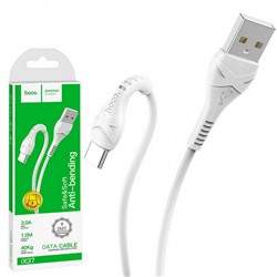 Кабель USB/Type-C HOCO X37 1м цв.белый(3.0A, круглый,силикон/коробка)