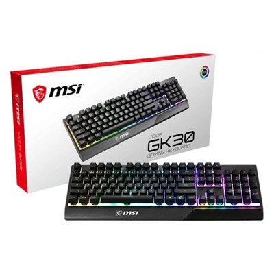 Клавиатура MSI Vigor GK30 RU черный USB for gamer LED (S11-04RU236-CLA)