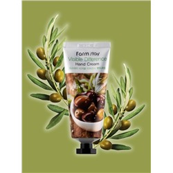 FARMSTAY - КРЕМ ДЛЯ РУК С ЭКСТРАКТОМ ОЛИВЫ VISIBLE DIFFERENCE HAND CREAM OLIVE, 100 МЛ