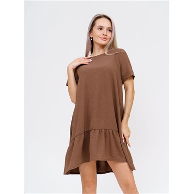 Платье женское Текс-Плюс, цвет коричневый