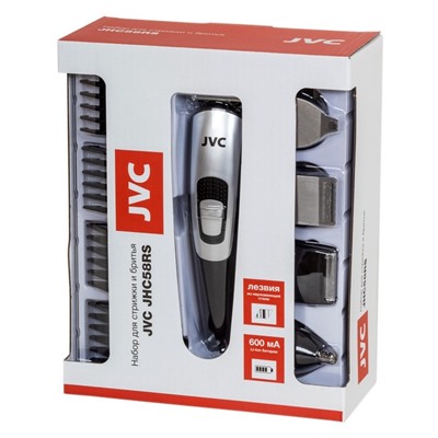 Машинка для стрижки аккумуляторная jvc JHC58RS, 4 насадки, 3/6/9/12 мм