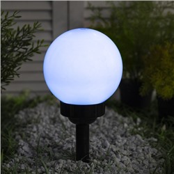 Садовый светильник на солнечной батарее «Средний шар», 15 × 38 × 15 см, 4 LED, свечение белое