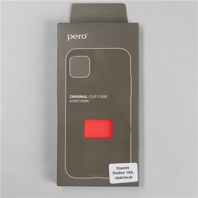 Чехол PERO, для телефона Xiaomi Redmi 10A, силиконовый, красный