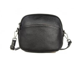 Женская кожаная сумка-ракушка, черная