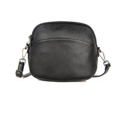 Женская кожаная сумка-ракушка, черная