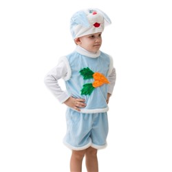 Карнавальный костюм "Зайчик", шапка, безрукавка, шорты, рост 104-116 см