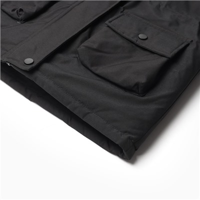Куртка зимняя для мальчиков, цвет чёрный, рост 86-92 см