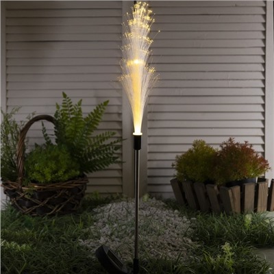 Садовый светильник на солнечной батарее «Колос», 85 см, 8 LED, свечение тёплое белое
