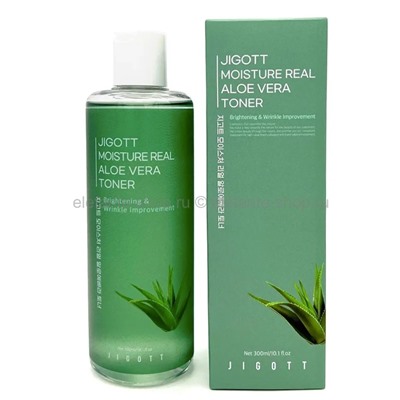 Тонер с экстрактом алоэ вера Jigott Moisture Real Aloe Vera Toner 300ml (125)