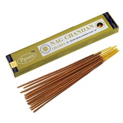 Благовония Ppure Nag Champa Nag Chandan 15 гр. аромапалочки Змеиный Сандал (10-15 шт.)