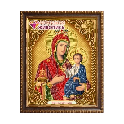 Картина стразами (набор) "Икона Иверская Богородица" АЖ-5038