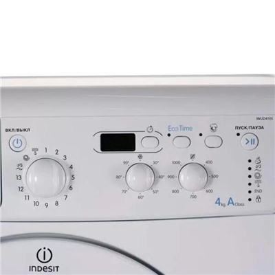 Стиральная машина Indesit IWUD 4105 (CIS), 1000 об/мин, 4 кг