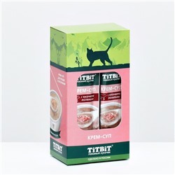 Лакомство крем-суп TitBit для кошек с кусочками телятины, 10 г