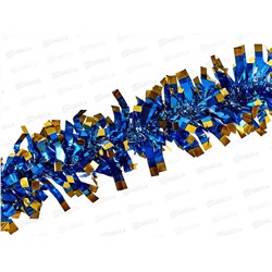 Мишура 002015 квадратики 5см х 2м. синий+золото, AL-3345, *800