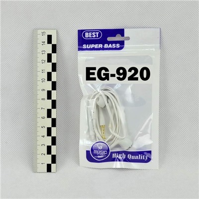 Наушники вакуумные Samsung HS-330 с микрофоном цв.белый(Аналог,пакетик)