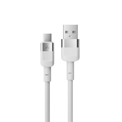 Кабель Accesstyle AM24-T100, microUSB - USB, 2.4 А, TPU, быстрая зарядка, 1 м, белый