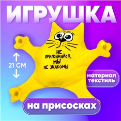 Автоигрушка «Не прижимайся, мы не знакомы», кот, на присосках