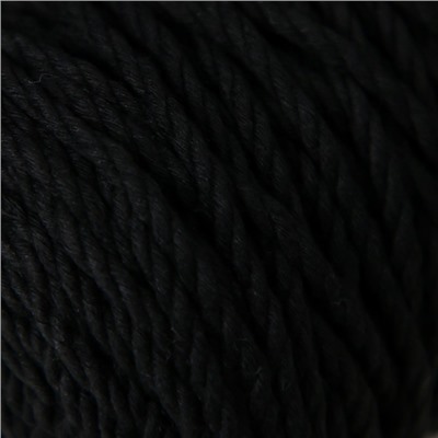 Шнур для вязания  80% хлопок, 20% полиэстер крученый 3 мм,185г/45м,11-черный