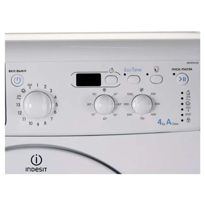 Стиральная машина Indesit IWUD 4105 (CIS), 1000 об/мин, 4 кг