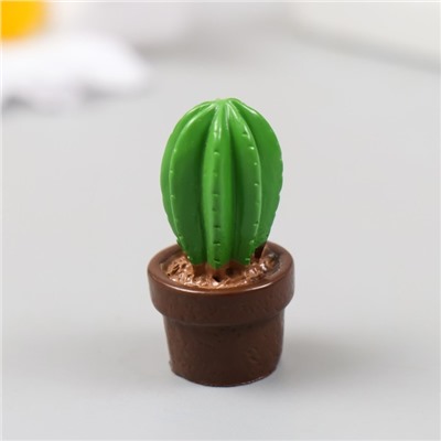 Фигурка для флорариума полистоун "Маленький кактус в горшке" 2,5 см