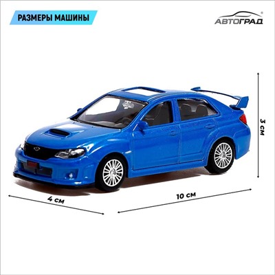 Машина металлическая SUBARU WRX STI, 1:43, цвет синий