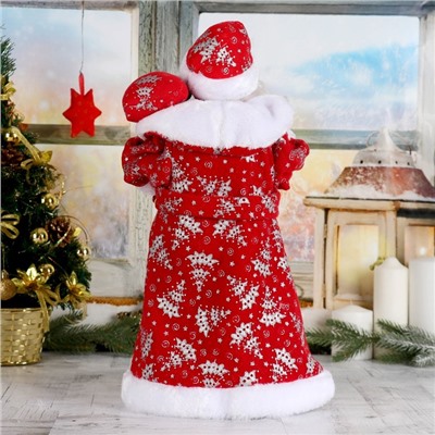 Дед Мороз "В красной шубке с подарками" двигается, 43 см