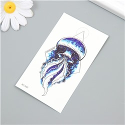 Татуировка на тело цветная "Медуза. Звёздое небо" 6х10,5 см