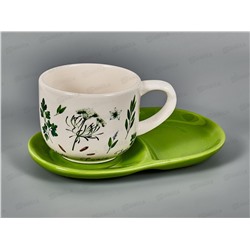 Набор для завтрака Душистые травы чашка и блюдце (керамика), L2520953  *24