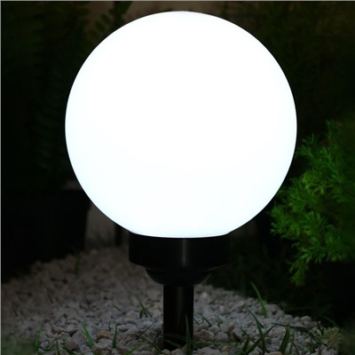 Садовый светильник на солнечной батарее «Большой шар», 20 × 42 × 20 см, 4 LED, свечение тёплое белое