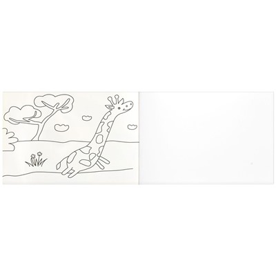 Альбом для рисования Каляка-Маляка А4 12 листов с раскраской, обложка целлюлозный картон, на скрепке