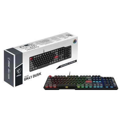 Клавиатура MSI VIGOR GK41 DUSK LR RU механическая черный/серый USB Multimedia for gamer LED   106689