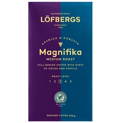 Кофе молотый (заварной) Lofbergs Magnifika 500 гр