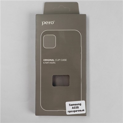 Чехол PERO, для телефона Samsung A03S, силиконовый, прозрачный