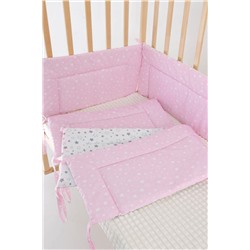 Бортик в детскую кроватку четырехсторонний БРК32/звездочка-розовая (В ассортименте)
