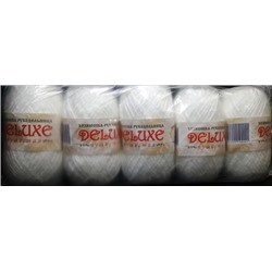 Пряжа для вязания "DeLuxe" 100% полипропилен 140м/50гр набор 5 шт - Белый