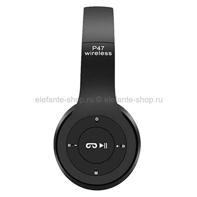 Беспроводные наушники P47 Wireless Headphones Black (15)