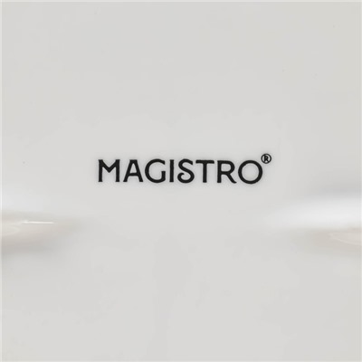 Блюдо фарфоровое Magistro «Бланш», 40×13×4 см, цвет белый