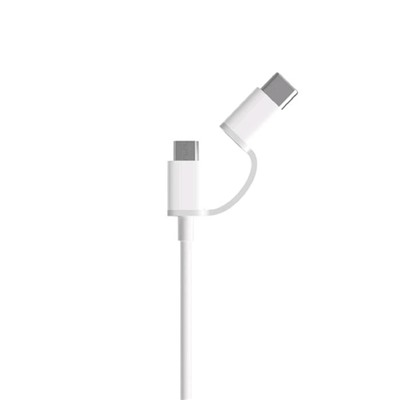 Кабель XIAOMI Mi 2-in-1 USB Cable Micro-USB to Type-C, 1 м, белый (SJV4082TY)