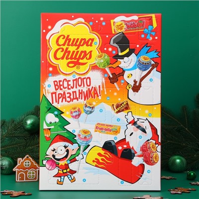 Новогодний Адвент Календарь Chupa Chups, Fruittella и Meller, 224 г