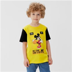 Футболка детская Mickey Микки Маус, рост 86-92, жёлтый