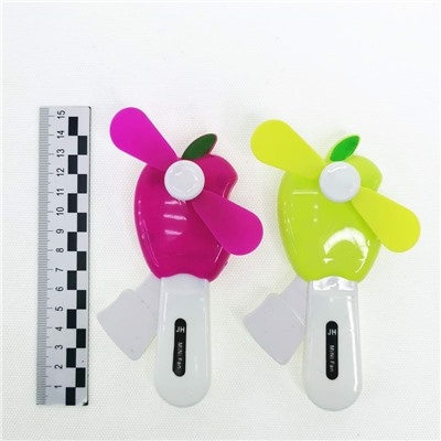 Вентилятор Mini Fan Fruit Яблоко 2цвета (24шт в коробке)(№JH-01-02-03-04)