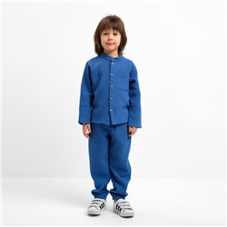 Костюм (рубашка и брюки) детский KAFTAN "Муслин", р.34 (122-128 см) синий