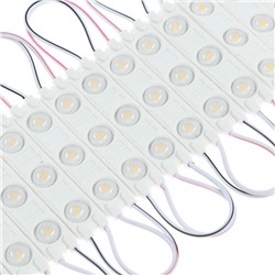 Светодиодный модуль SMD5630, 2 Вт, 3 LED, 180 Lm, IP65, 3000К ,12V Т-БЕЛЫЙ, набор 20 шт.