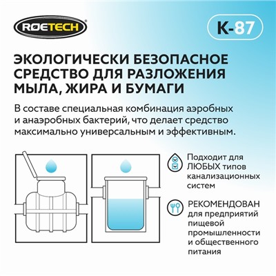 Растворитель мыла, жира, бумаги Roetech K-87, 946 мл