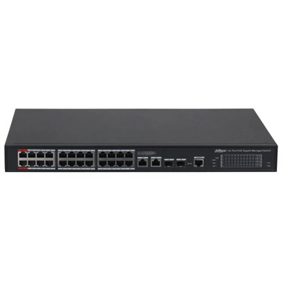 Коммутатор Dahua DH-S4228-24GT-360 (L2) 28x1Гбит/с 2SFP 24PoE 360W управляемый