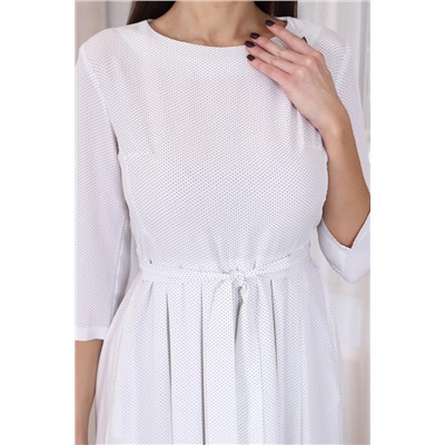 Платье П209л (Белый,черный)