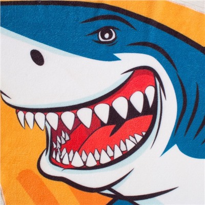 Полотенце пляжное «Акула», 130 × 150 см, 100 % п/э