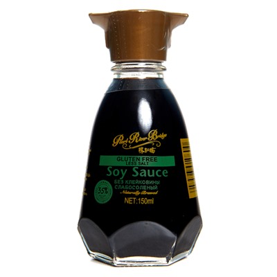 Соус соевый слабосолёный безглютеновый Gluten Free Less Salt Soy Sauce Pearl River Bridge 150 мл.