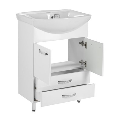 Комплект мебели для ванной: Тумба "Белла 60/2" + раковина "Грация", 60 х 43,3 х 82 см